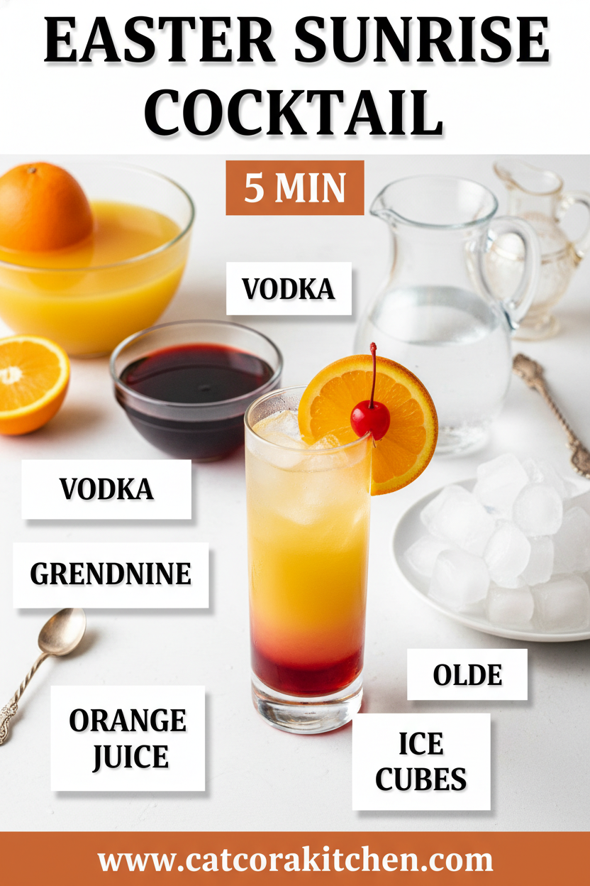 Easter sunrise cocktail ingredients