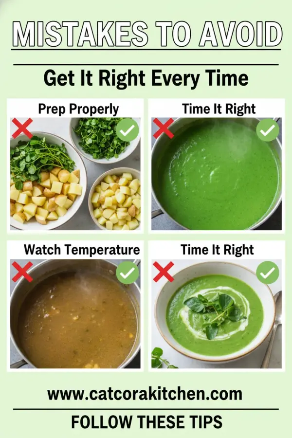 Easter watercress soup common mistakes