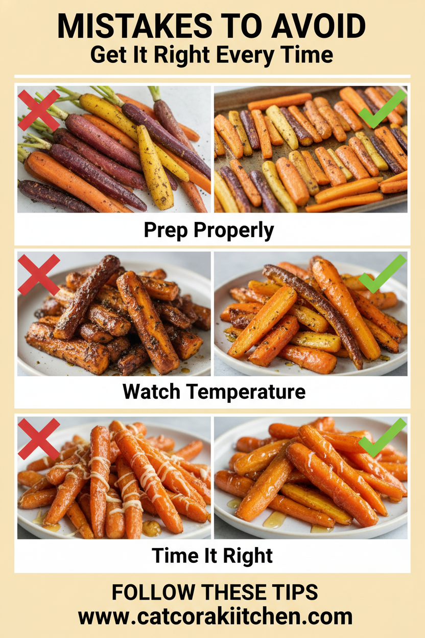 Roasted rainbow carrots with honey glaze common mistakes