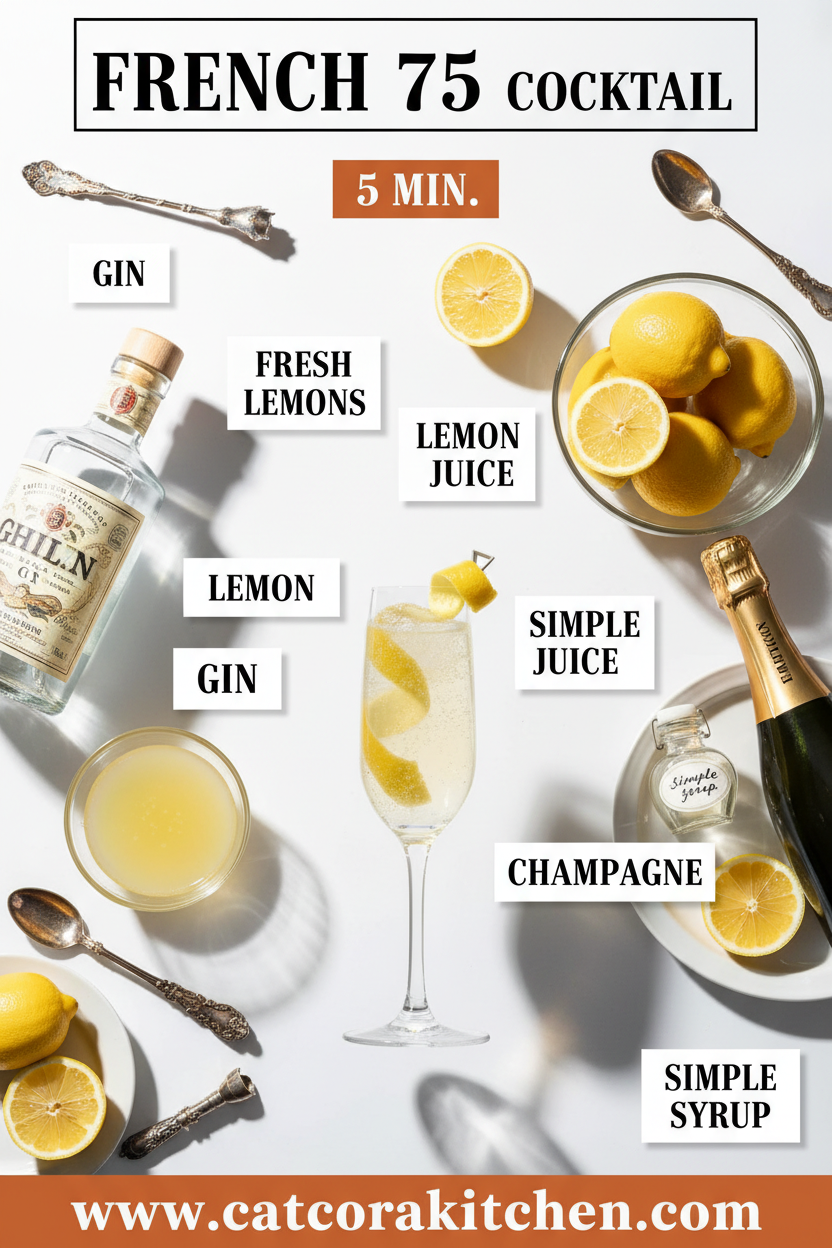 French 75 Cocktail ingredients