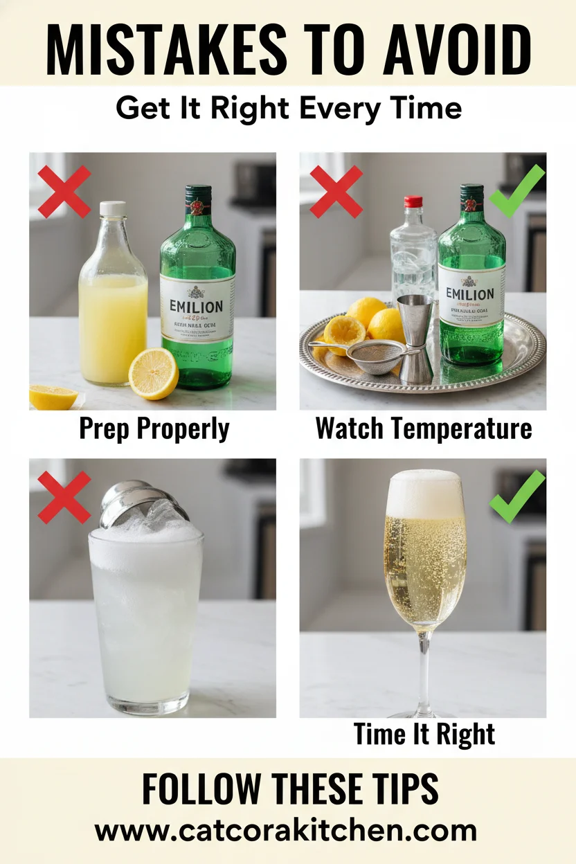French 75 Cocktail common mistakes