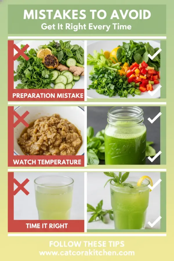 Garden herb green juice cocktail common mistakes