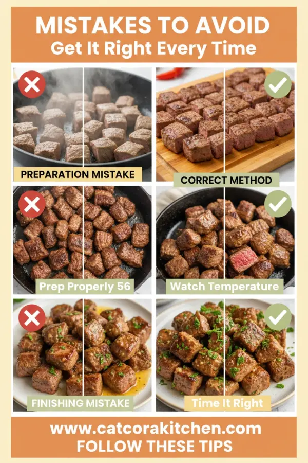 Garlic butter steak bites common mistakes