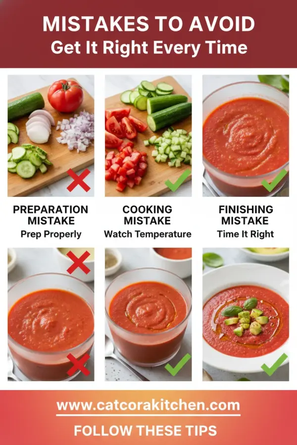Gazpacho common mistakes