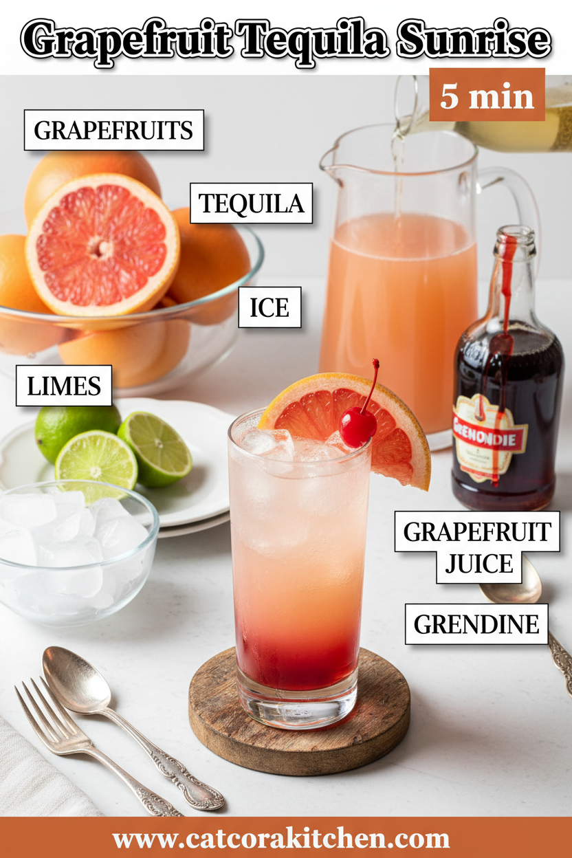 Grapefruit tequila sunrise ingredients