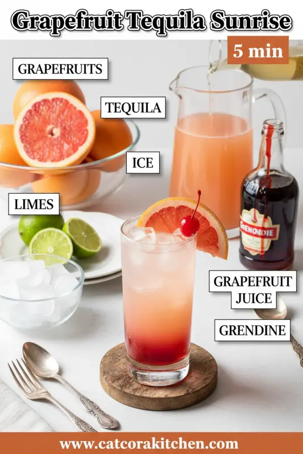 Grapefruit tequila sunrise ingredients