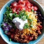 ground turkey taco bowl