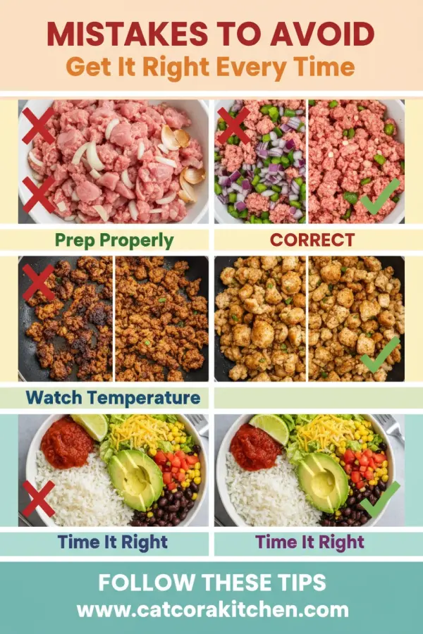 Ground turkey taco bowl common mistakes