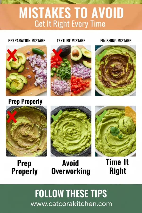 Guacamole from scratch common mistakes