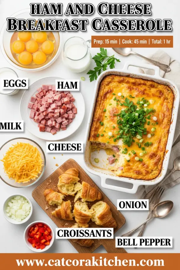 Ham and cheese breakfast casserole ingredients