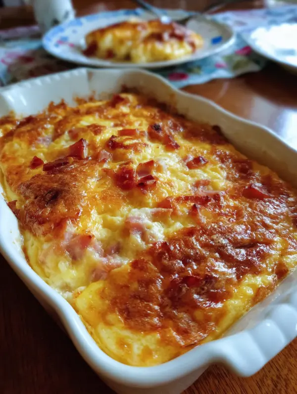 card recipe ingredients and instructions ham and cheese breakfast casserole