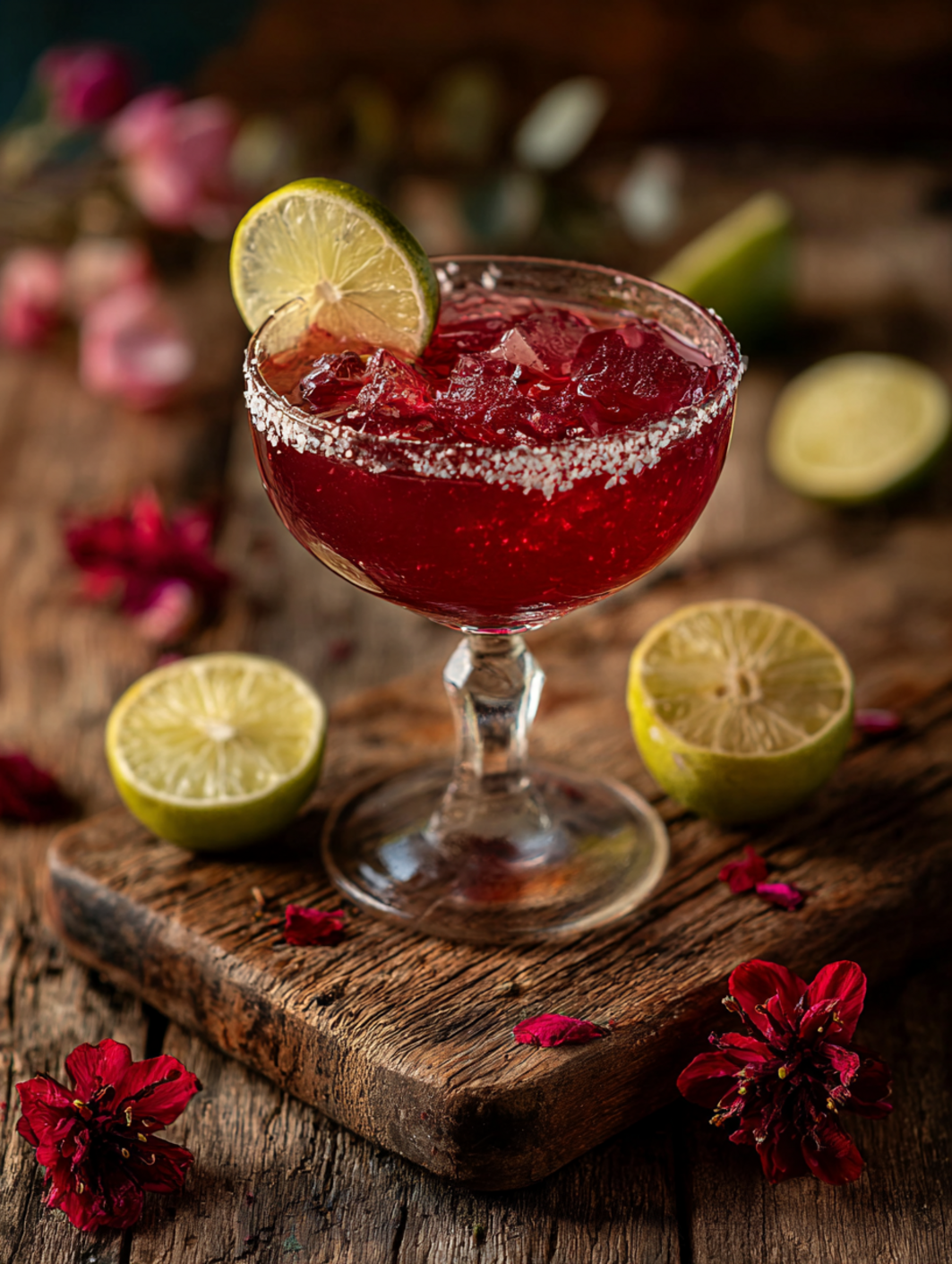 card recipe ingredients and instructions hibiscus margarita