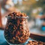 homemade granola with honey and almonds