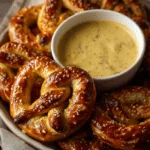 homemade pretzels with beer cheese dip