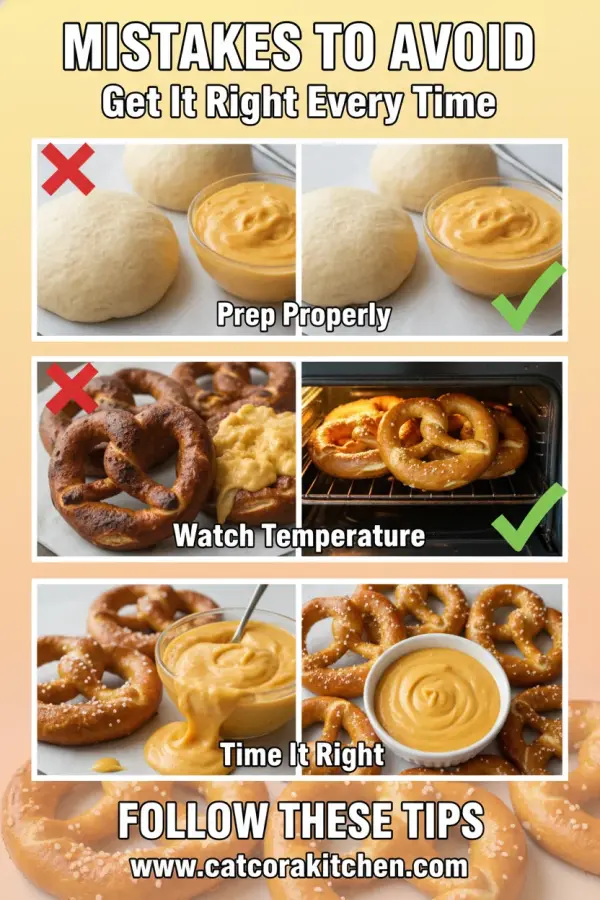 Homemade pretzels with beer cheese dip common mistakes