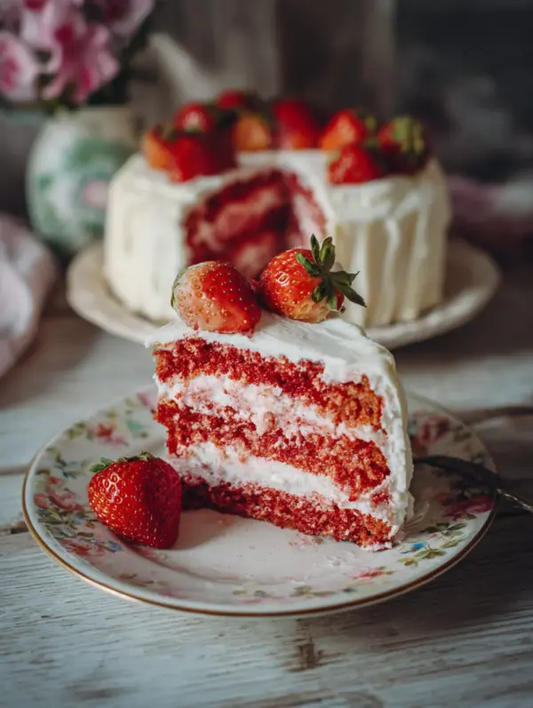 homemade strawberry cake from scratch