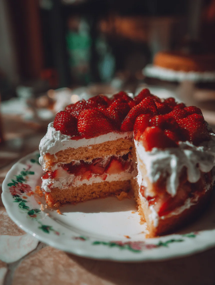 homemade strawberry cake from scratch