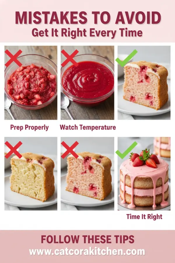 Homemade strawberry cake from scratch common mistakes