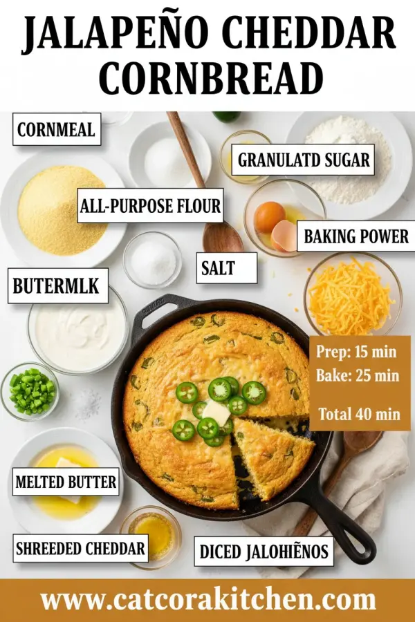 Jalapeño cheddar cornbread ingredients