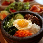 korean bibimbap rice bowl