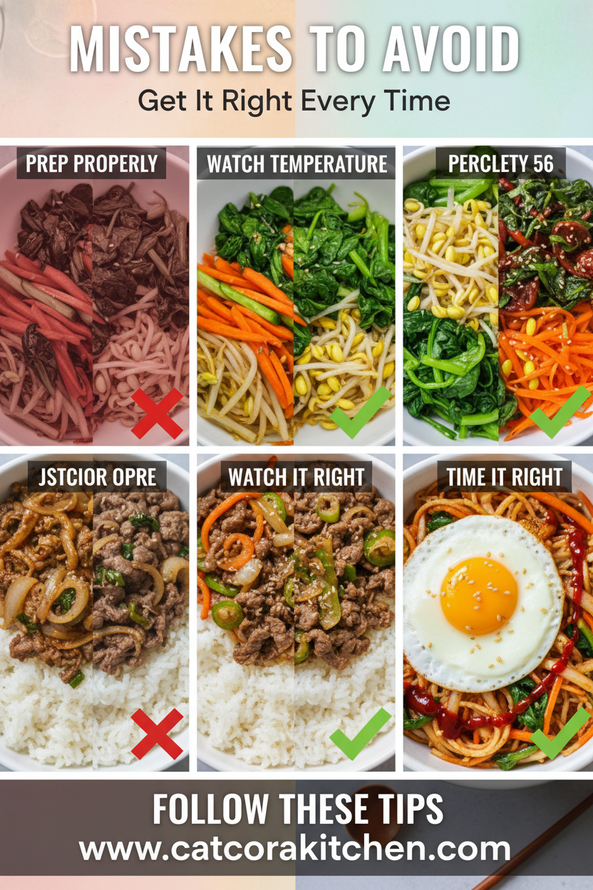 Korean bibimbap rice bowl common mistakes