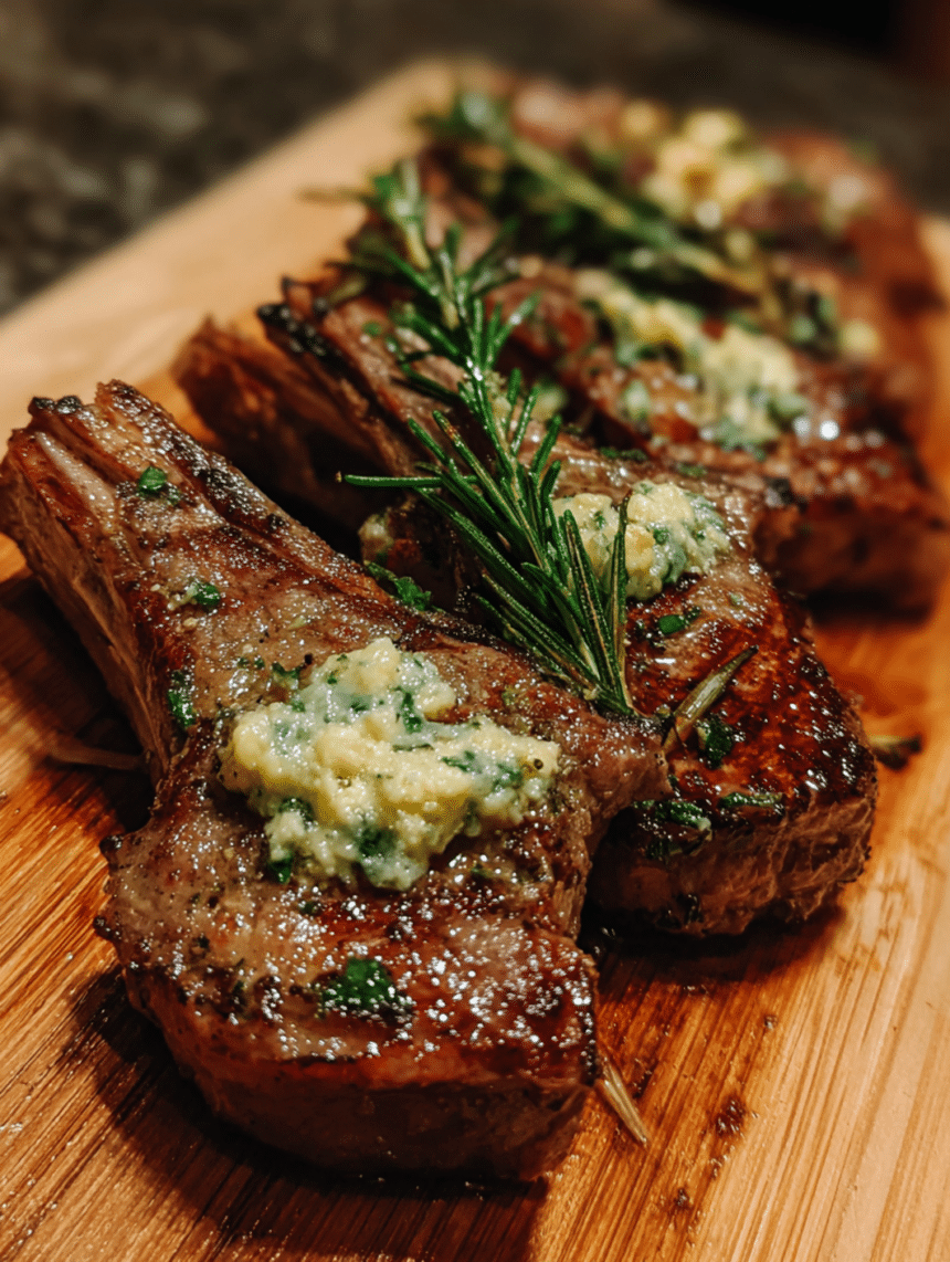 lamb chops with rosemary garlic butter