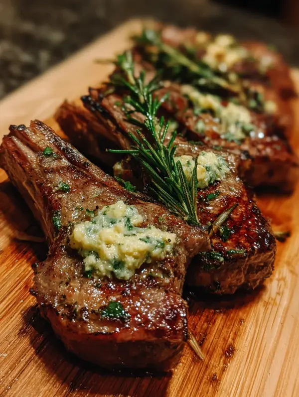 lamb chops with rosemary garlic butter