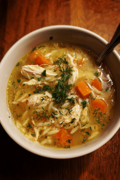 lemon chicken orzo soup