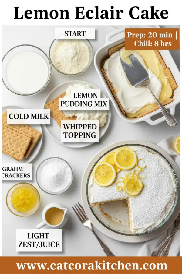 Lemon eclair cake ingredients