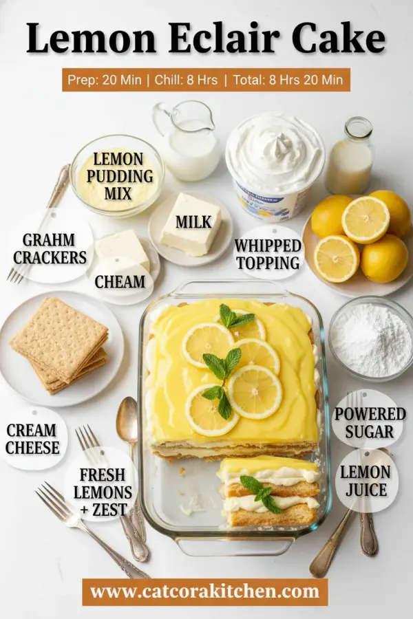 Lemon eclair cake ingredients