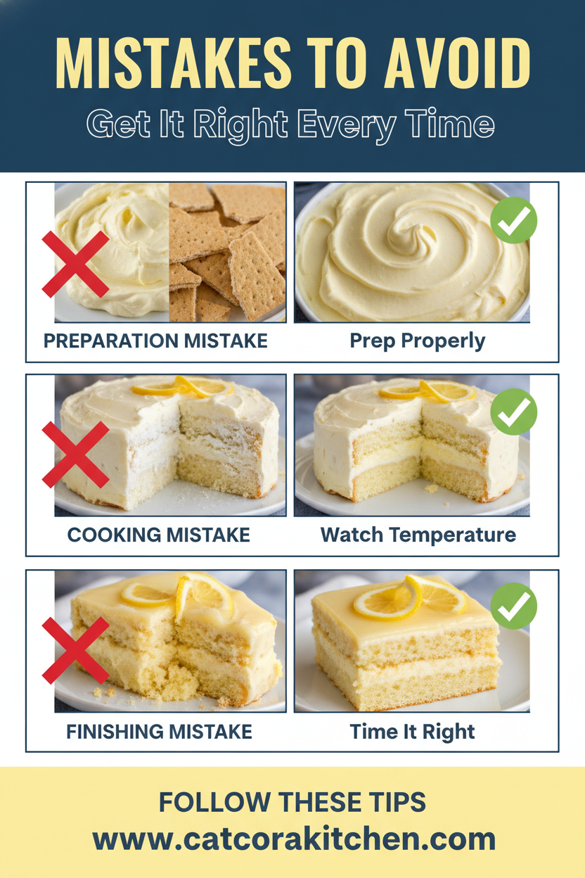Lemon eclair cake common mistakes