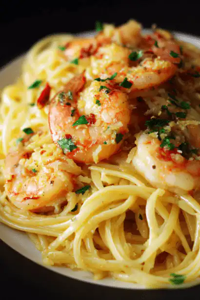 lemon garlic butter pasta with shrimp