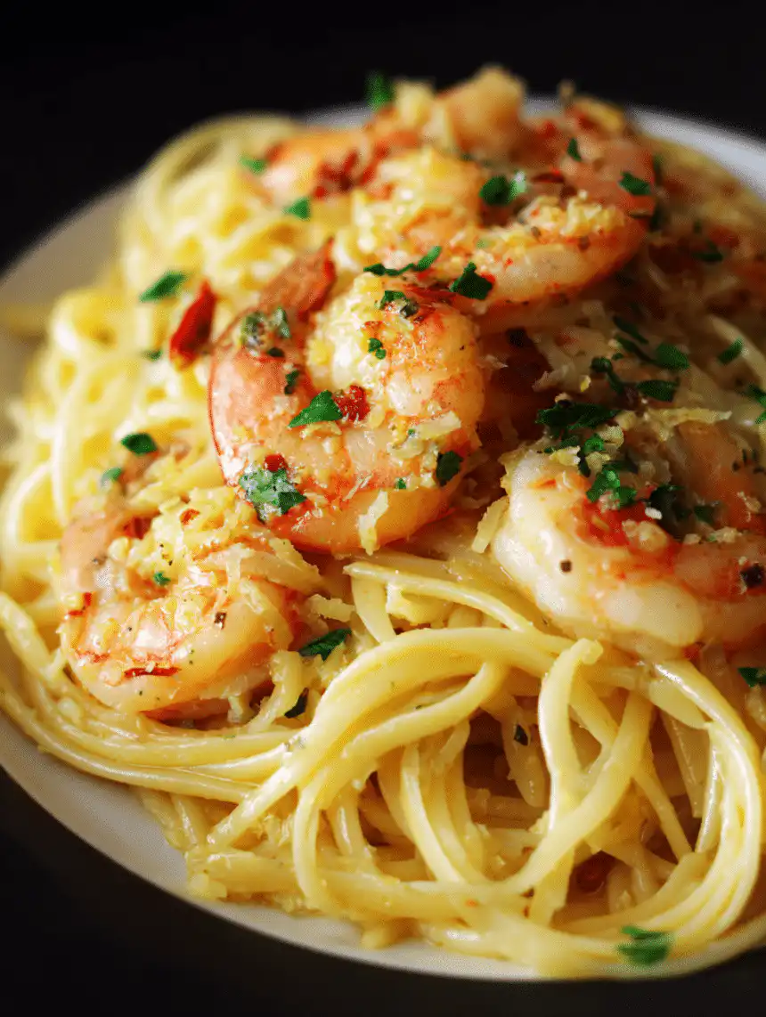 lemon garlic butter pasta with shrimp