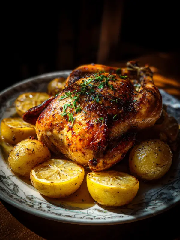 lemon garlic roast chicken