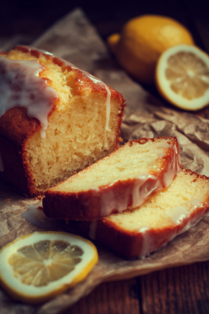 lemon pound cake with lemon glaze