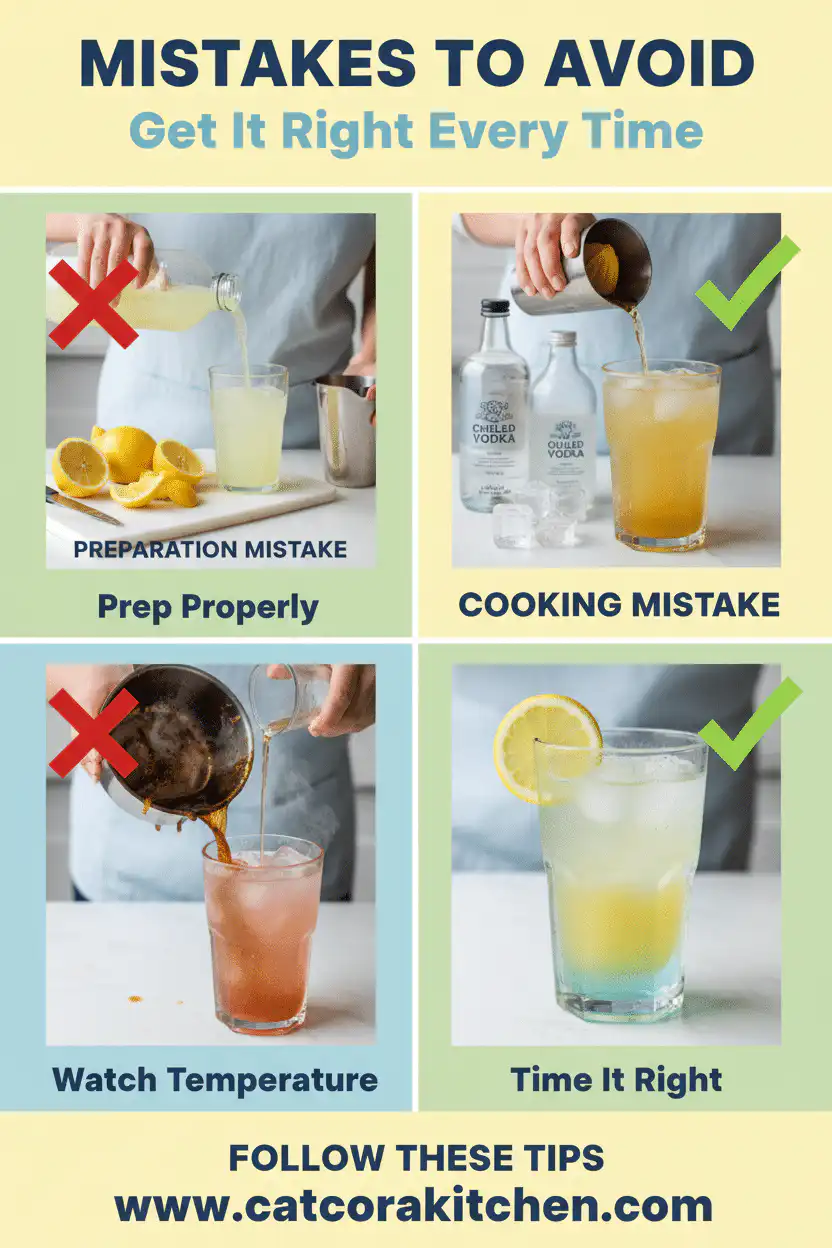Lemonade vodka cocktail common mistakes