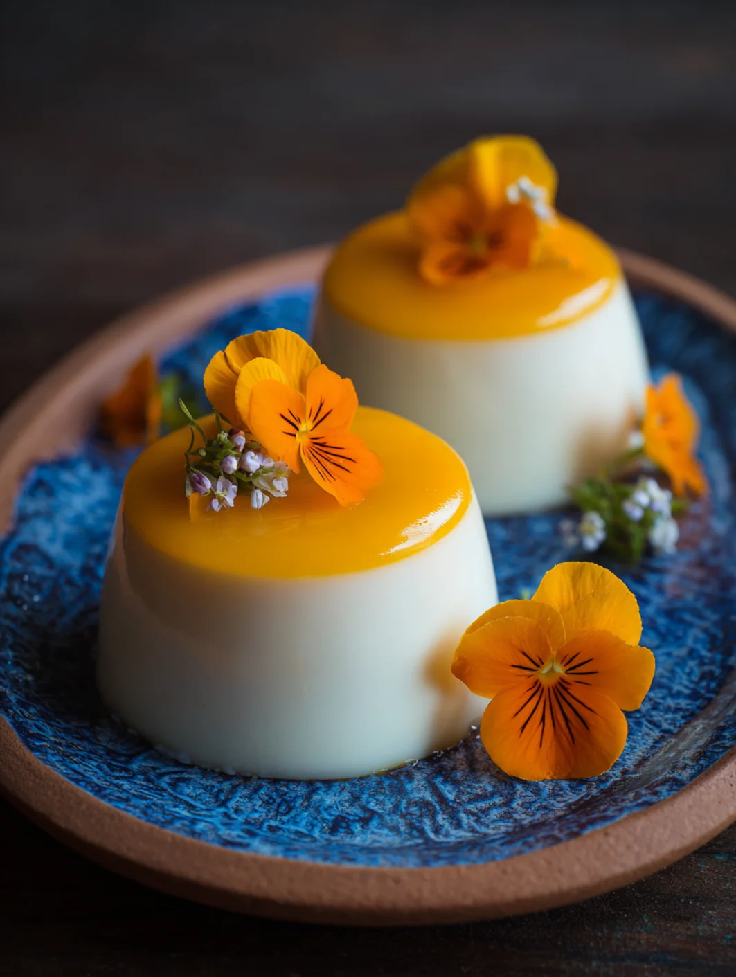 mango coconut panna cotta