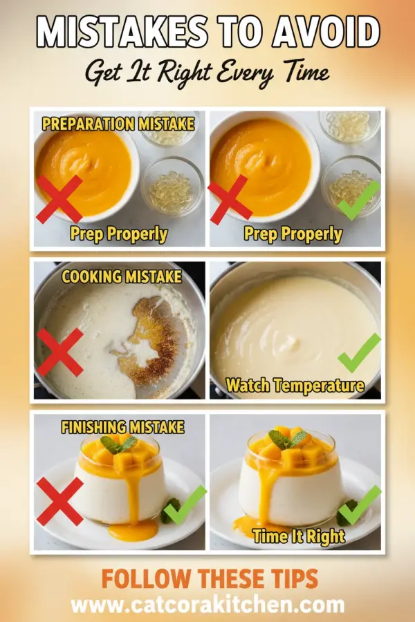 Mango coconut panna cotta common mistakes