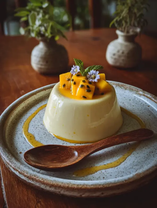 card recipe ingredients and instructions mango coconut panna cotta