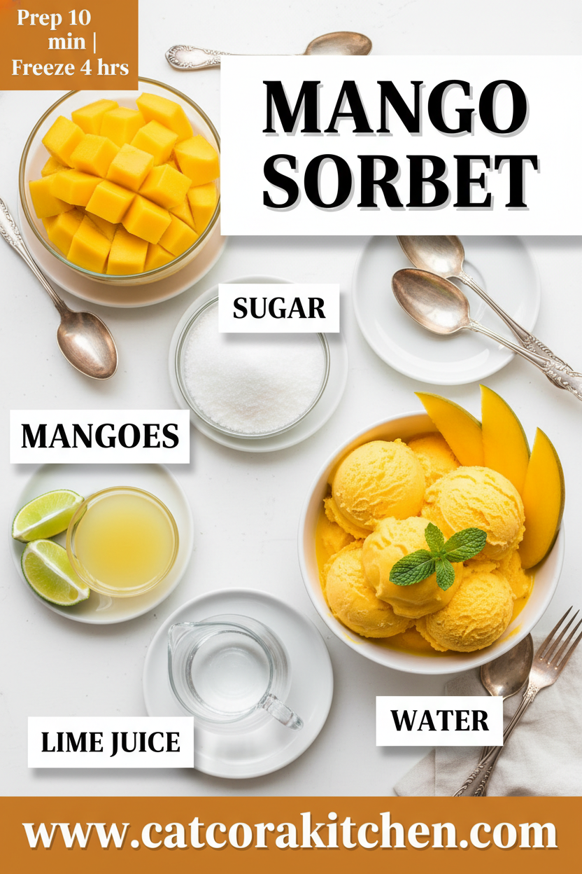 Mango sorbet ingredients