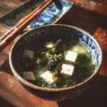 miso soup with tofu and wakame