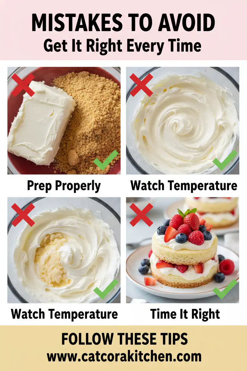No-bake whipped cream mini cakes common mistakes