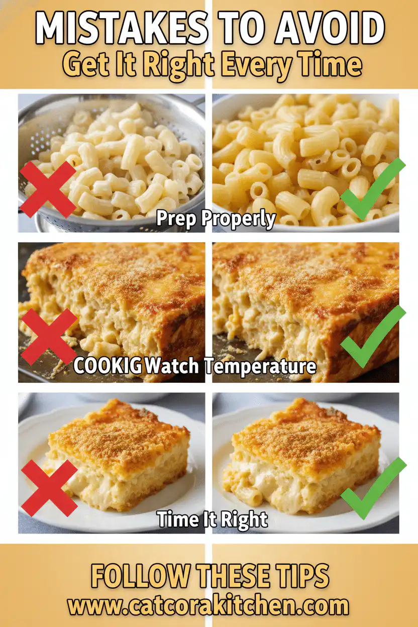 Oven-baked macaroni and cheese common mistakes