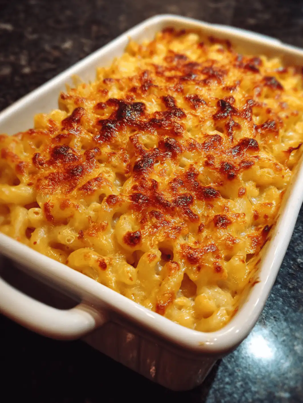 card recipe ingredients and instructions oven-baked macaroni and cheese