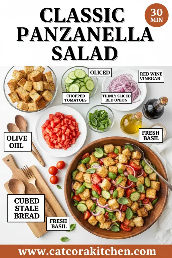 Panzanella ingredients