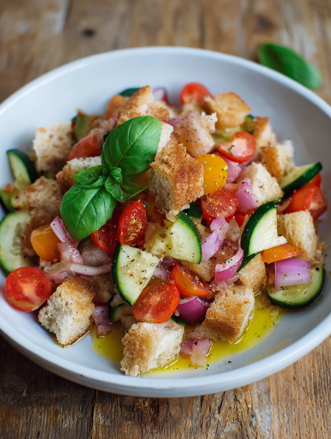 card recipe ingredients and instructions panzanella