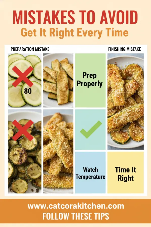 Parmesan crusted zucchini common mistakes
