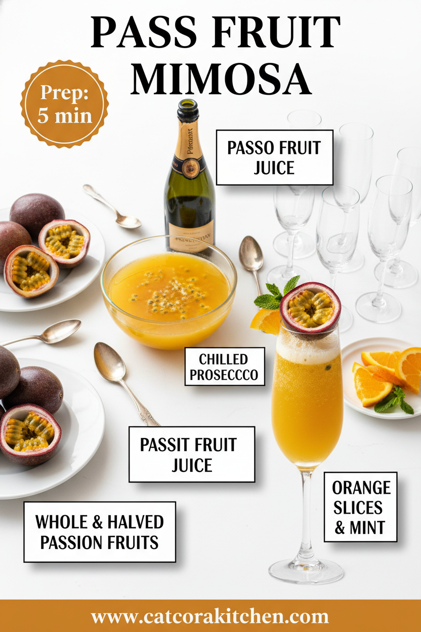 Passion fruit mimosa ingredients