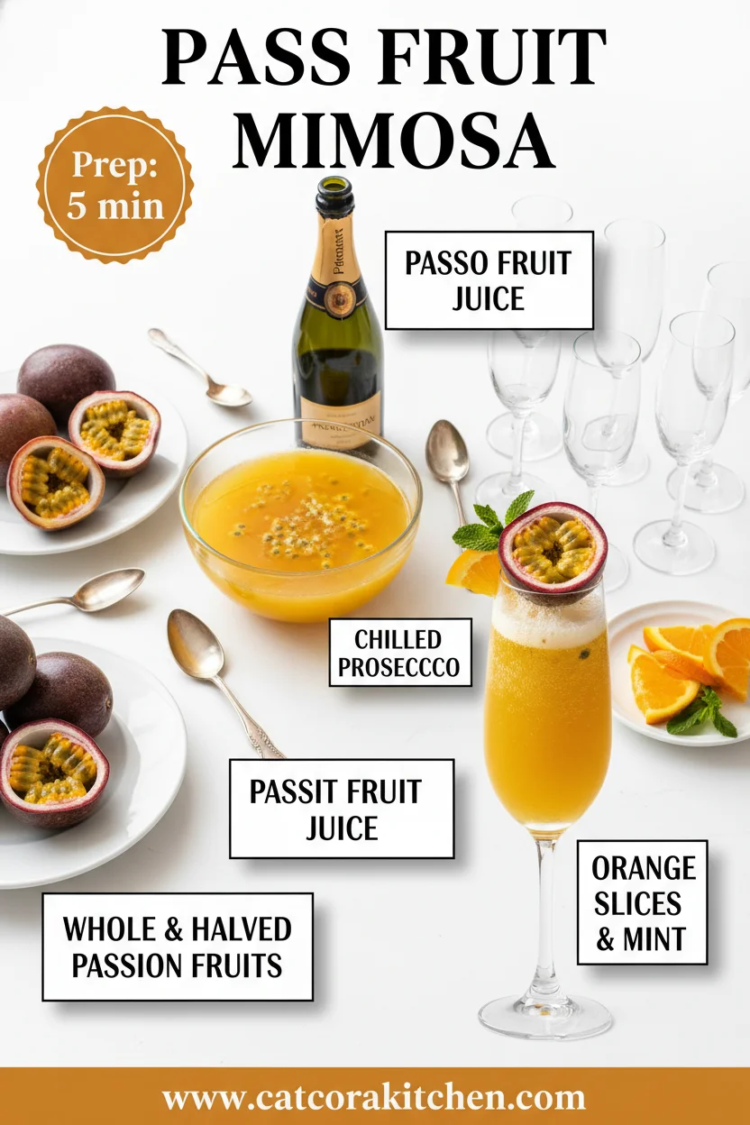 Passion fruit mimosa ingredients