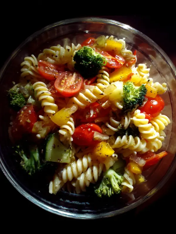 pasta salad with Italian dressing